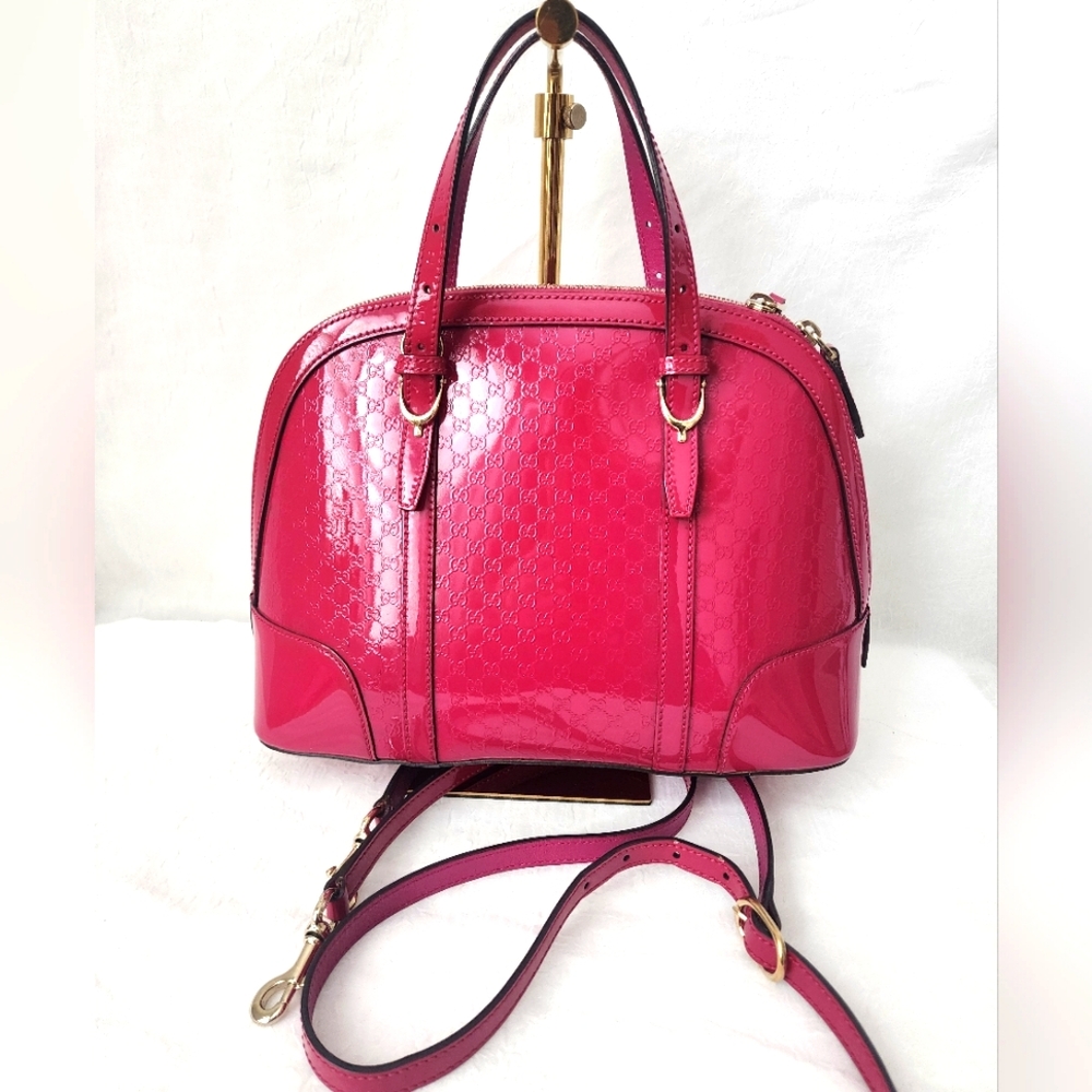 Auth Gucci Micro GG Pink 2Way Leather Bag - Picture 2 of 11